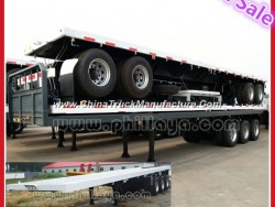 China 20FT 40FT Container Transport Flatbed Truck Semi Trailer