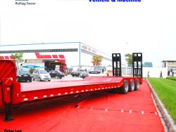 Tri-Axles 30t-80t Heavy Duty Loading Low Bed Truck Semi Trailer