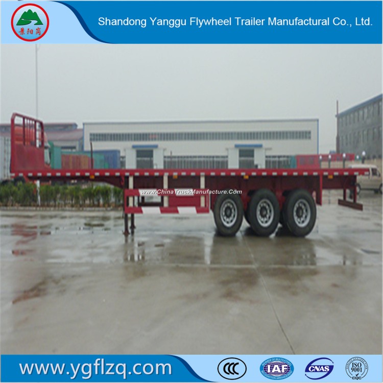 3 Axle Flatbed Semi Trailer/Flat-Bed Semi Trailer for Cargo/Container Transport