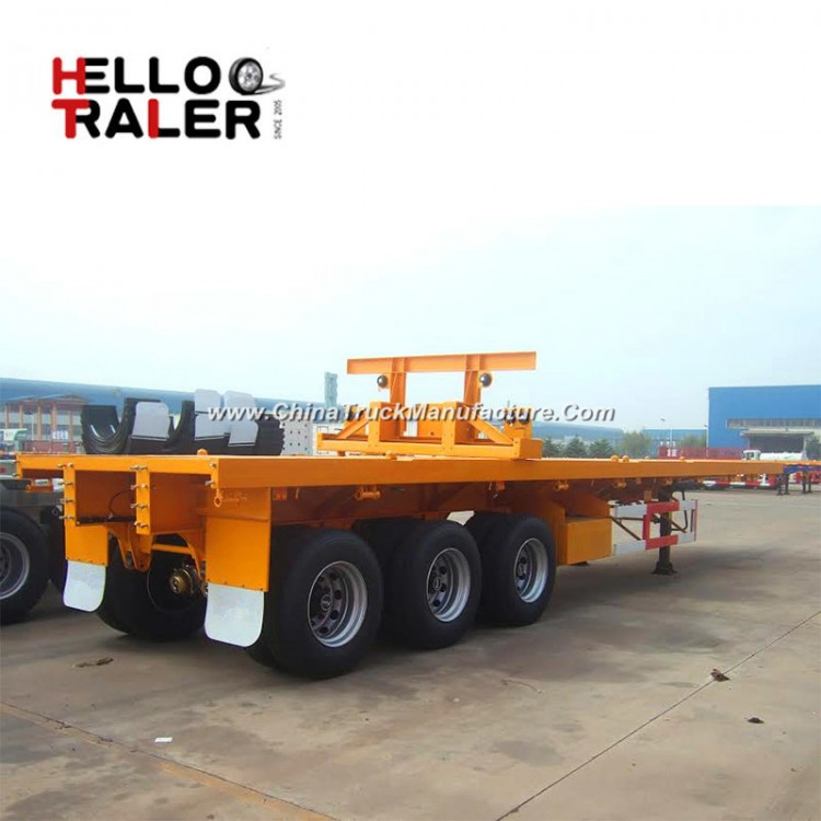 40 FT 3 Axles Flatbed Container Semi Trailer