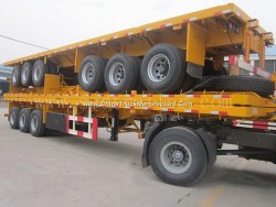 Tubeless and Radial Tyre 20FT 40FT Flatbed Container Semi Trailer