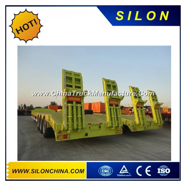 Silon 3 Axle 40FT 60ton Flatbed Container Trailer Price with Mechanical Suspension
