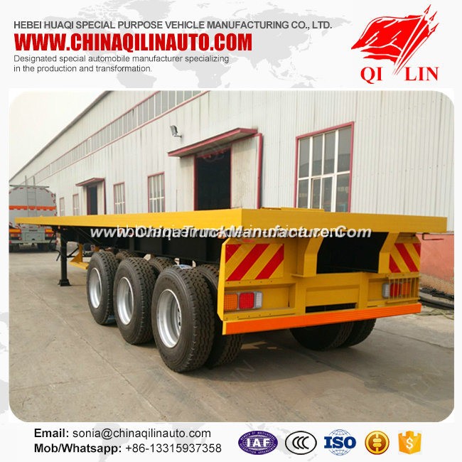 3 Axles 30t to 60t Payload Flatbed Container Semi Trailer