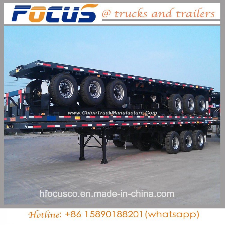 2 Axle 40FT Flatbed Container Semi Trailer for Africa