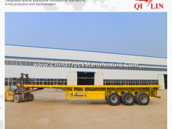 Flatbed Trailer for 40FT/2*20FT Container Loading Semi Trailer