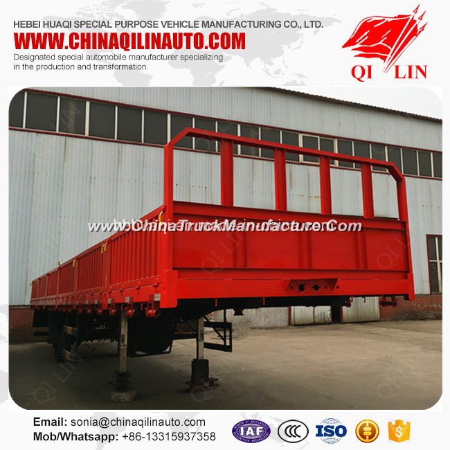 60 Tons Container Dropside Flatbed Semi Trailer for Africa