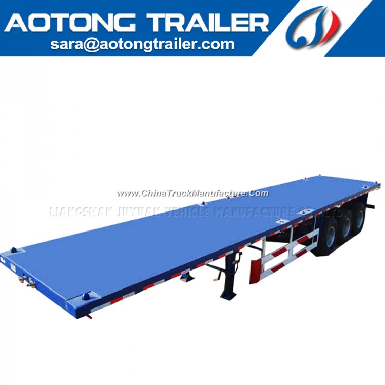 40FT 3 Axles Skeleton Chassis Utility/Cargo Flatbed/Platform Container Semi Trailer