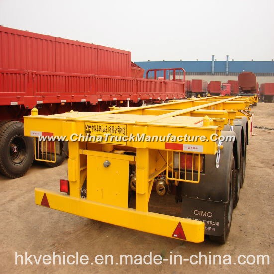 40FT 3-Axle Flatbed Carrying Container Skeleton Semi-Trailer