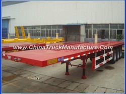 3 Axle 40t Flatbed Container Shipping Semi-Trailer for Sale