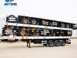 High Quality 3 Axle Flatbed Trailer/Container Semi Trailer for Sale