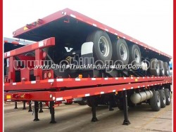 3 Axle 40foot Terminal Shipping Truck Flatbed Container Semi Trailer