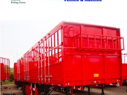Three Axles Cargo Stake Semi Trailer or Fence Semi Trailer for for Carrying Containers