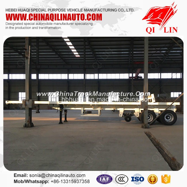 Chinese Famous Brand Qilin 20FT 40FT Flatbed Container Semi Trailer