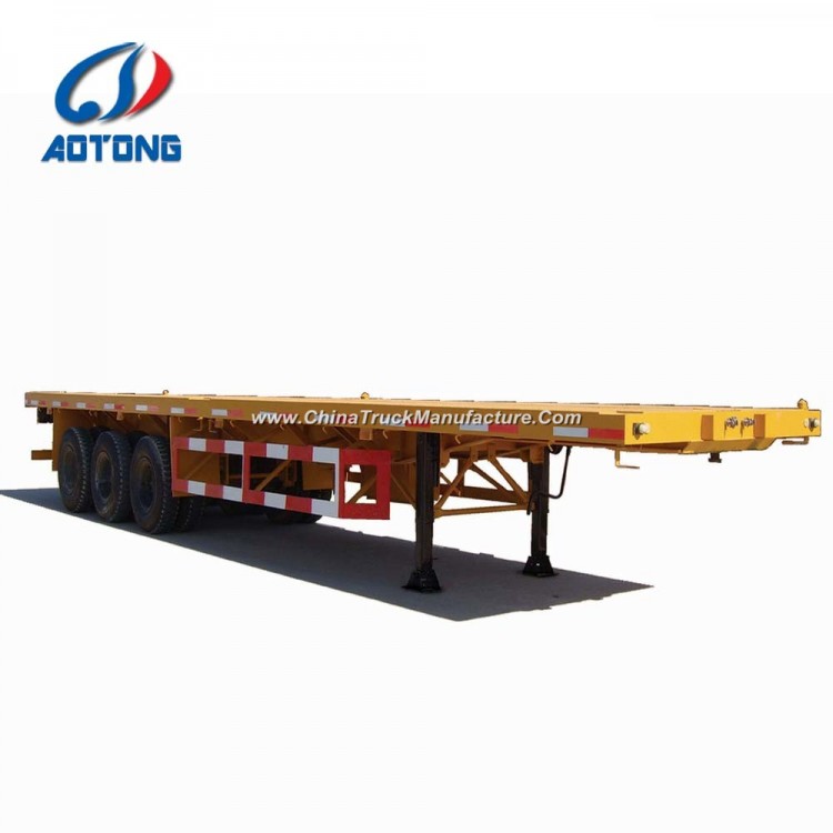 Special Vehicle Semi-Trailer 12twist Locks 2/3axle 40FT Flatbed Container Trailers