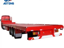 China Manufacture 3 Axle Flatbed Container Semi Trailer for Sale