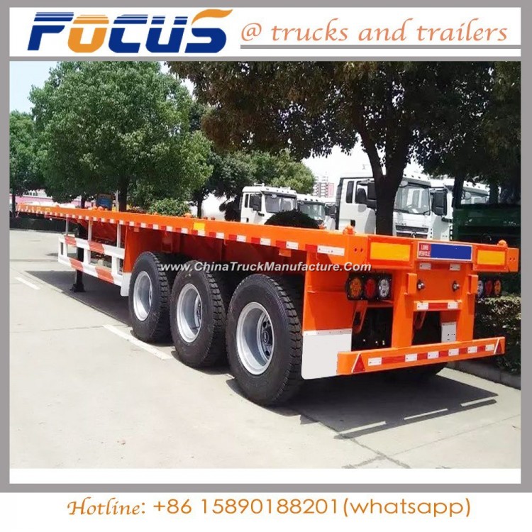 2017 Hot Sale 3 Axles 40FT Container Flatbed Utility Semi Trailer