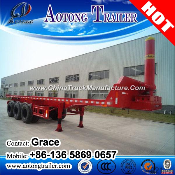 Container End Dumping Semitrailer, Rear Tipper Flatbed Semi Trailer for Sale