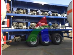 3 Axle 40FT Vehicle High Bed Container Flatbed Semi Trailer