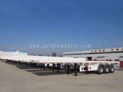 3 Axle Flatbed 40 Ton 40ft Container Semi-Trailer