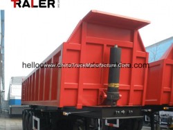 Hot Sale " U " Type Tipping Semi Trailer with Front Lifting Cylinder