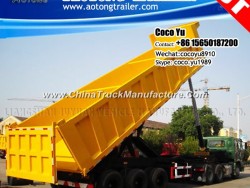 Double Axis 35tons Sand Transporting Rear Tipping Semi Trailer