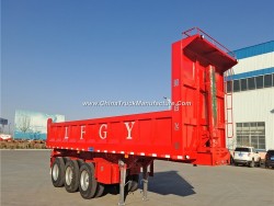 High Strength Carbon Steel Hydraulic Dump Construction Material Tipping Truck Semi Side Loader Trail