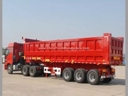 Hot Selling Tri Axles Low Weight Tipper/ Dumper Truck Trailer for Bulk Cargo Loading
