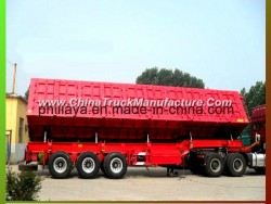 60 Tons 3 Axles Side Dump Semi Truck Trailer with Hydraulic Cylinder