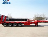 Hot Sale 4axle Low Bed Truck Trailer with Rear Ladder