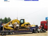 Machinery Transporting 3 Axles Low Bed Truck Semi Trailer