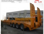 Four Axles Hydraulic Low Bed Truck Trailer
