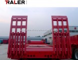 Hydraulic Ramp 80 Tons Low Bed Truck Semi Trailer for Sale