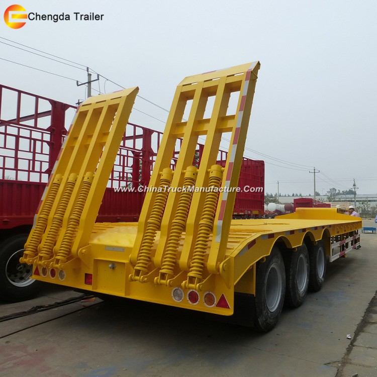 3axles Gooseneck 80 Tons Low Bed Truck Trailers for Sale