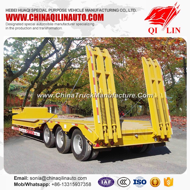 High Quality Low Bed Trailer for Heavy Machinery Transportation
