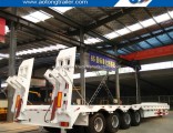 Hydraulic Ramp 80tons Low Bed Truck Semi Trailers for Sale