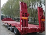 Tri Axle Truck Trailer Low Bed Semi Trailer to Carry Bulldozer/Back Hoe
