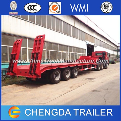 Promotion 60ton Low Bed Semi-Trailer /Tri-Axles Low Bed Trailer Truck