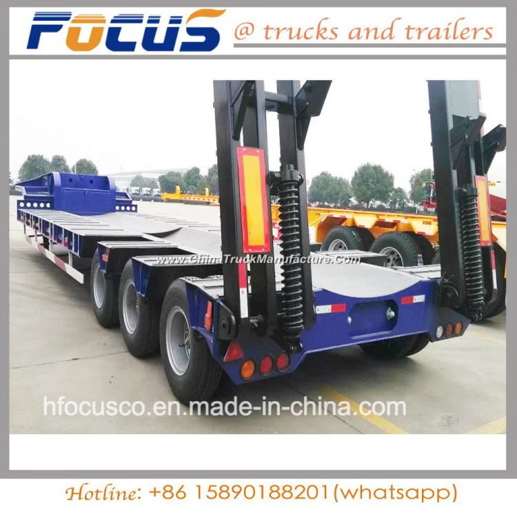 Best Price Lowbed / Low Bed Semi Trailer Driven by Tractor Truck