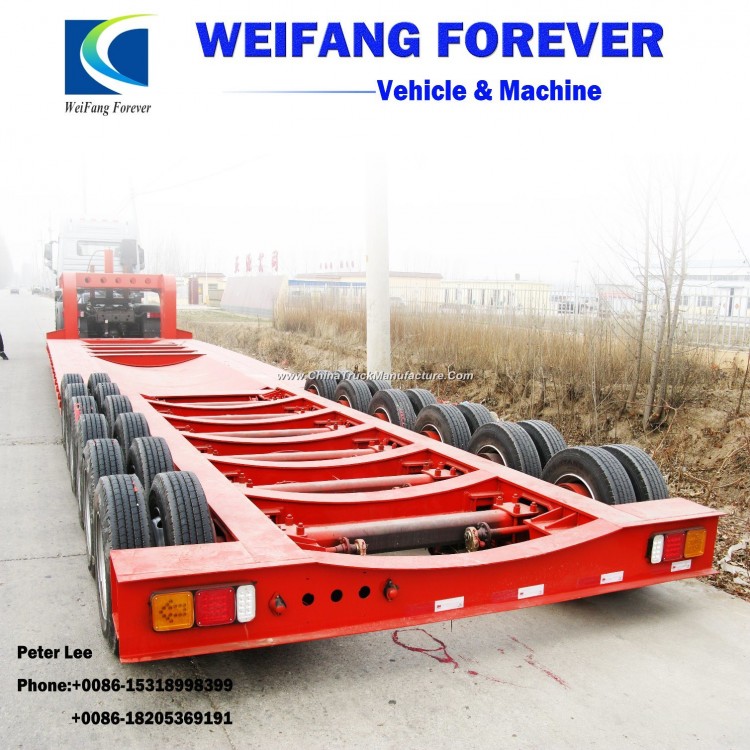 Weifang Forever Tank Arc Lowboy Low Bed Truck Semi Trailer