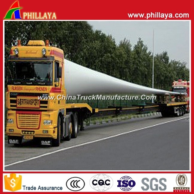 Flatbed Low Bed Wind-Blade Power Extendable Truck Semi Trailer