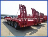 3 Axles and 4 Axles 60tons 80tons Heavy Duty Leaf Spring Low Bed Truck Semi Trailer Price