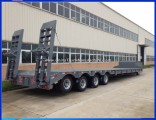 4axles100ton Heavy Excavator Equipment Transport Lowbed Lowloader Semi Truck Trailer