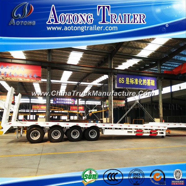 4 Axis Low Bed Semi Trailer, Low Loader Truck Trailer