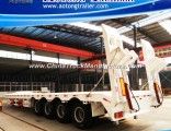 100 Tons 4 Axles Low Bed Semi Truck Trailer