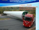 Extendable Low Bed Semi Trailer/Wind Blade Transport Truck Trailer