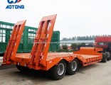 Hot Sale High Quality 2axle Lowbed Semi Trailer/Lowboy Trailers Dimensions