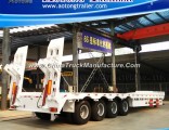 China 3axles Excavator Transport Gooseneck Lowboy/Lowbed Semi Truck Trailer 60t China