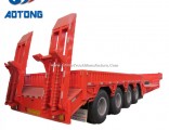 3axles Excavator Transport Gooseneck Lowboy/Lowbed Semi Truck Trailer 80t China