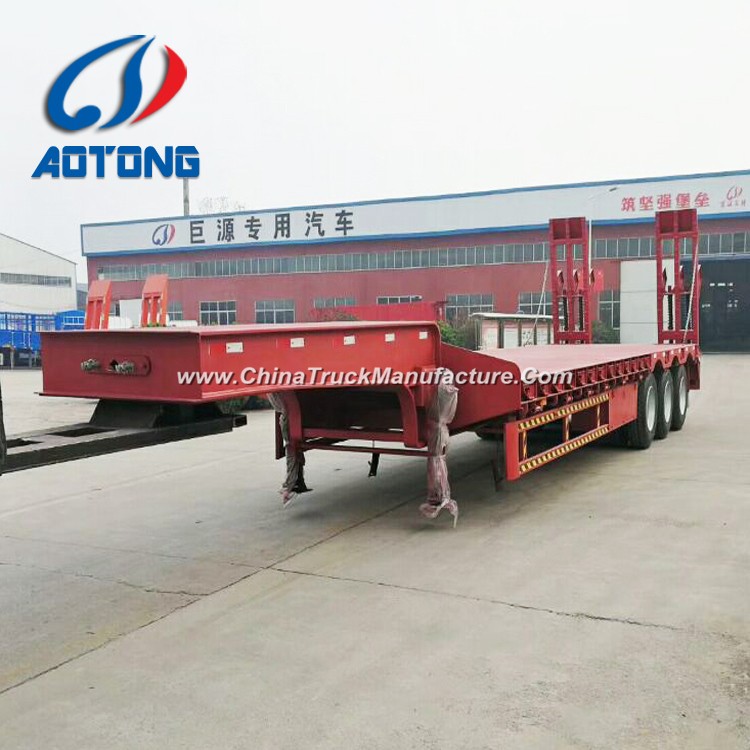 Hot Sale 60ton 4axle Lowbed/Lowboy Semi Trailers for Sale