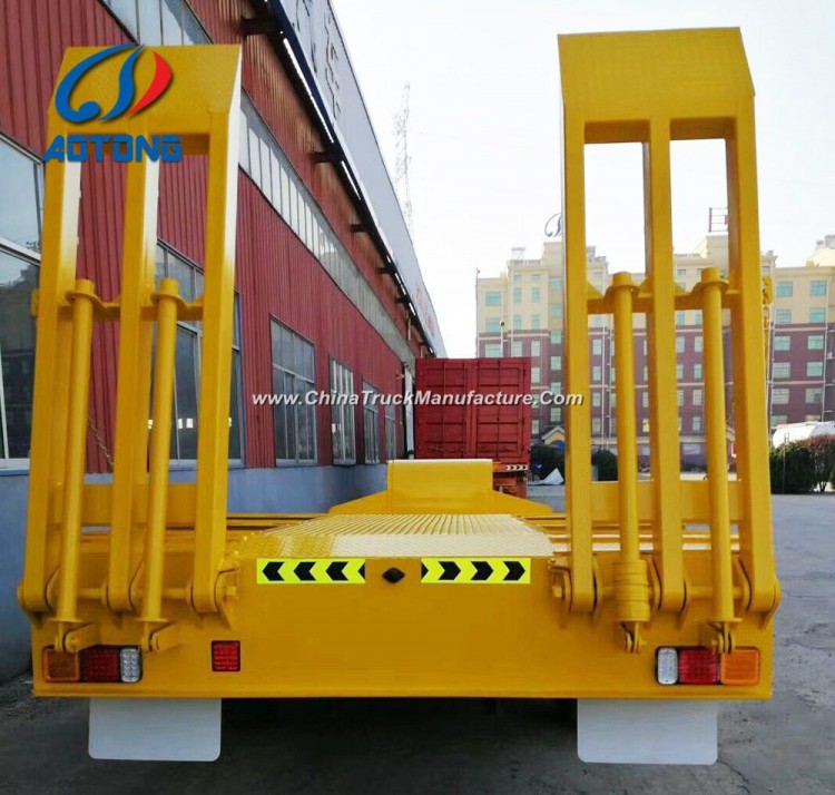 China 3axles Excavator Transport Gooseneck Lowboy/Lowbed Semi Truck Trailer 65t China